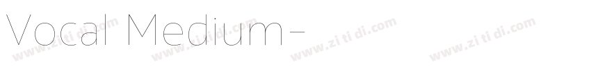 Vocal Medium字体转换